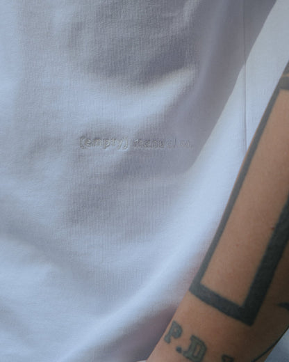 (empty) manual co. henley neck tee/ white - GROGROCERY