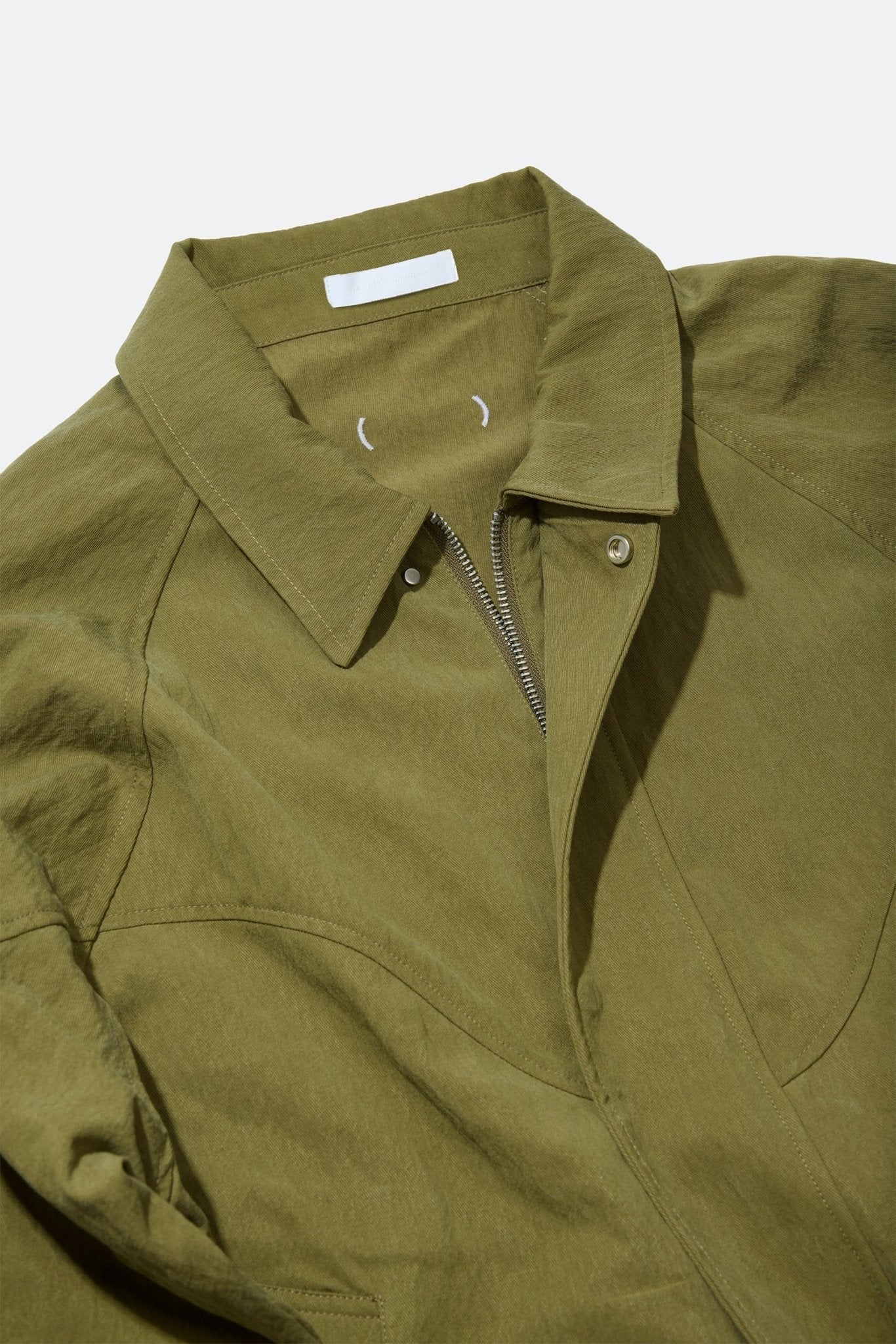 (empty) manual co. panelled blouson jacket/ army green - GROGROCERY