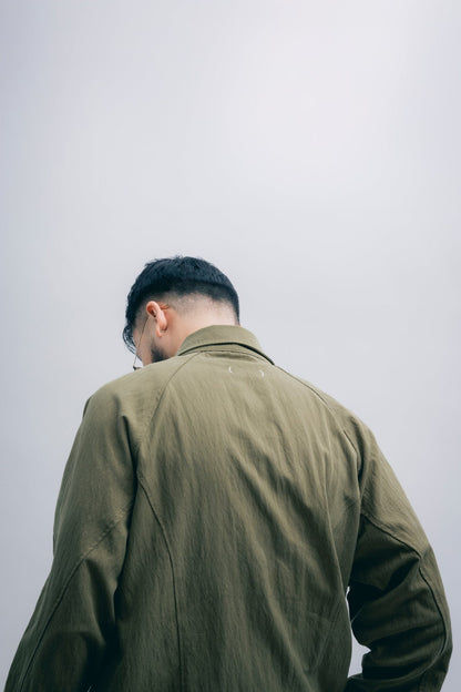 (empty) manual co. panelled blouson jacket/ army green - GROGROCERY