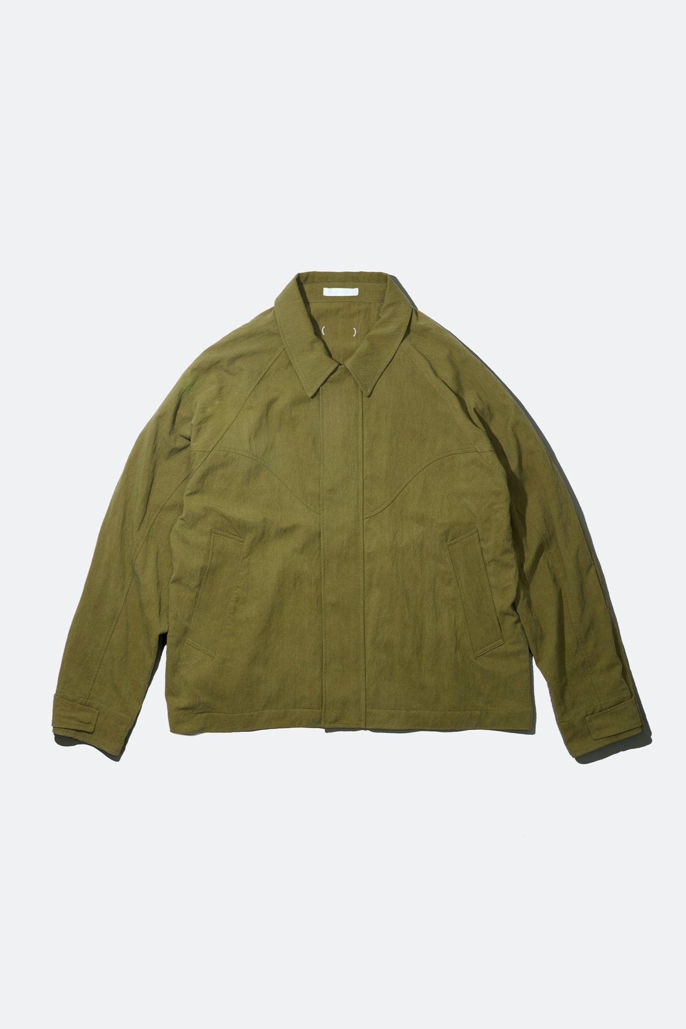 (empty) manual co. panelled blouson jacket/ army green - GROGROCERY
