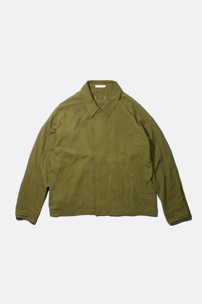 (empty) manual co. panelled blouson jacket/ army green - GROGROCERY
