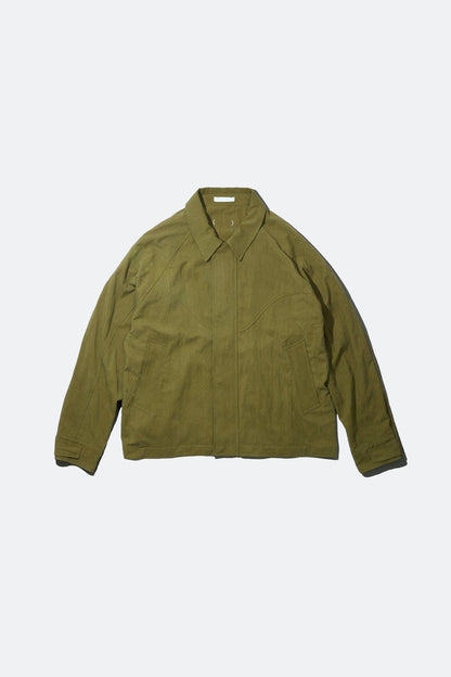 (empty) manual co. panelled blouson jacket/ army green - GROGROCERY