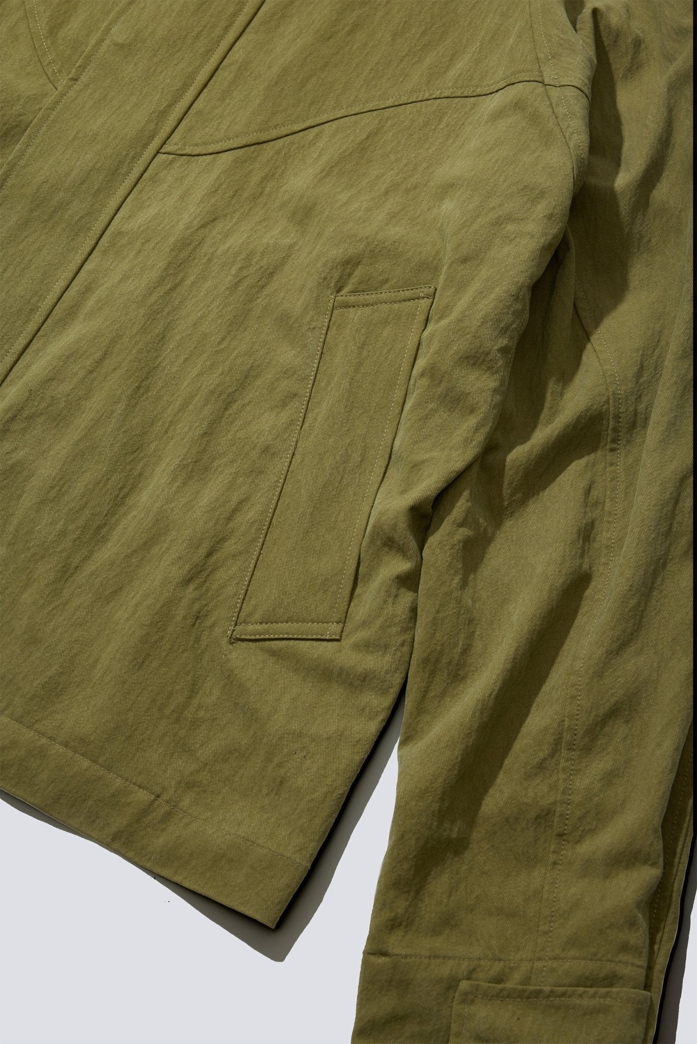 (empty) manual co. panelled blouson jacket/ army green - GROGROCERY