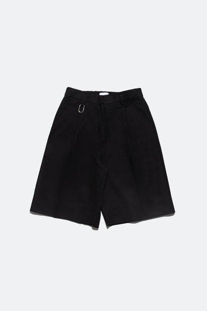 (empty) manual co. pleated bermuda shorts/ black - GROGROCERY