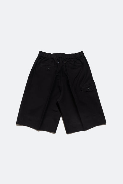 (empty) manual co. pleated bermuda shorts/ black - GROGROCERY