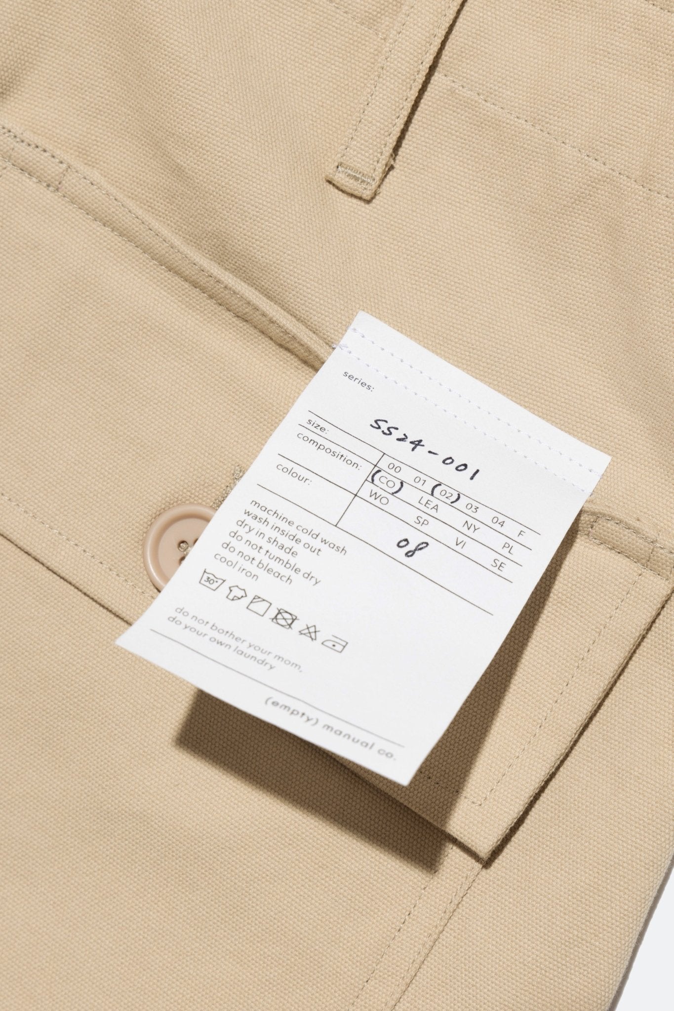 (empty) manual co. pseudo roll-up pants - GROGROCERY