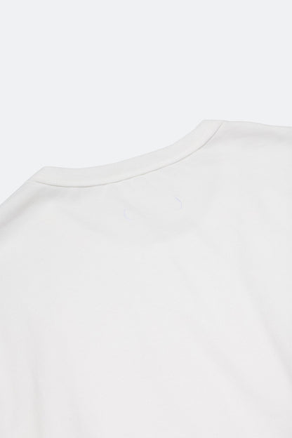 (empty) manual co. red embroidery L/S tee/ white - GROGROCERY