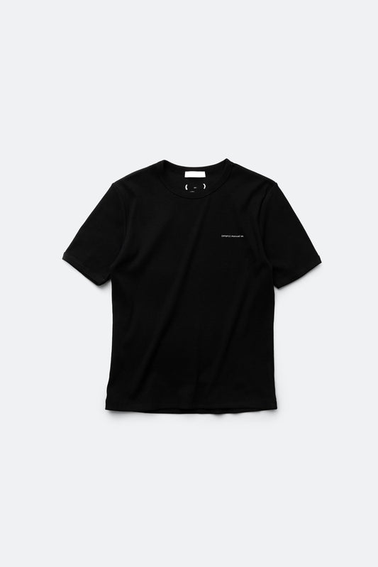 (empty) manual co. slim fit ribbed tee/ black - GROGROCERY