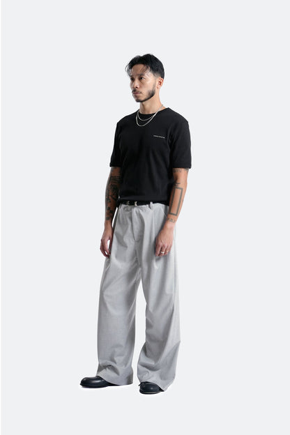 (empty) manual co. slim fit ribbed tee/ black - GROGROCERY