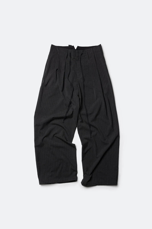 (empty) manual co. sunday suit pants/ charcoal stripe - GROGROCERY
