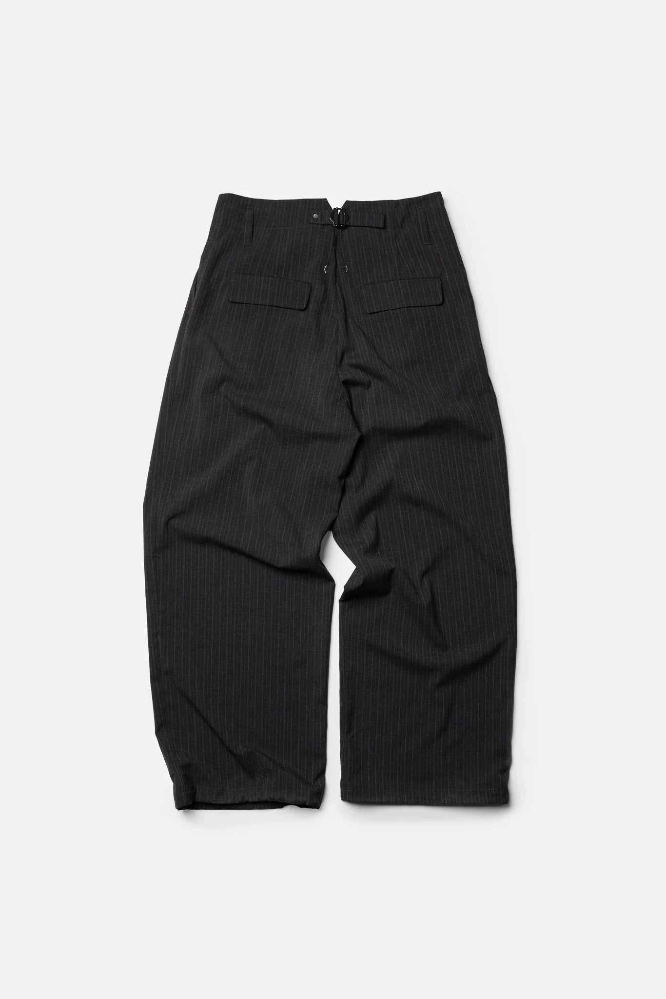 (empty) manual co. sunday suit pants/ charcoal stripe - GROGROCERY