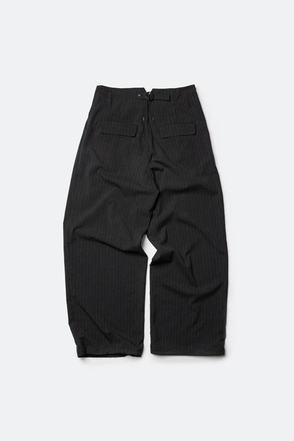 (empty) manual co. sunday suit pants/ charcoal stripe - GROGROCERY