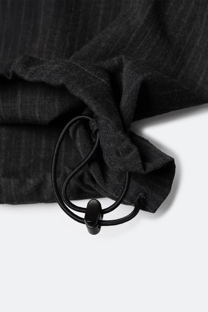 (empty) manual co. sunday suit pants/ charcoal stripe - GROGROCERY