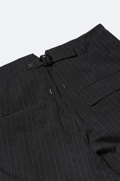 (empty) manual co. sunday suit pants/ charcoal stripe - GROGROCERY