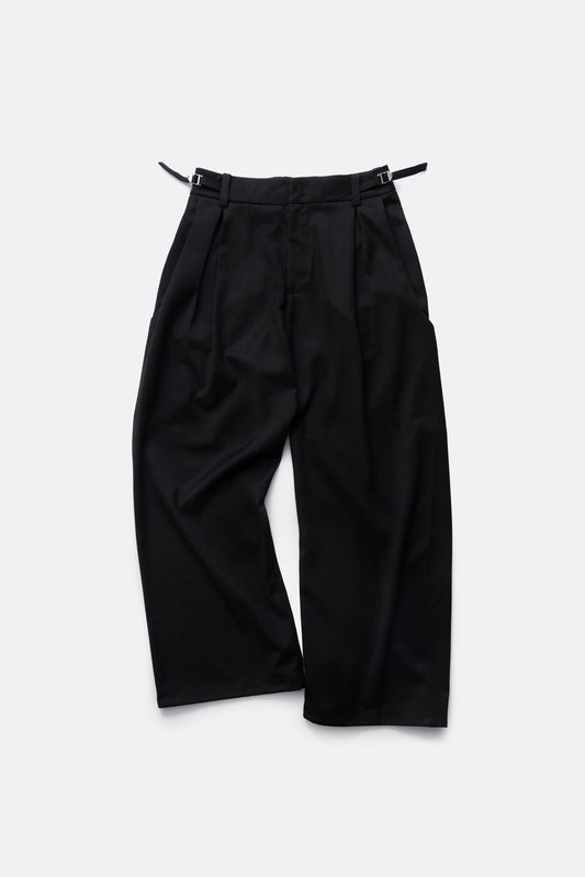 (empty) manual co. UU wide tailored pants/ mute black - GROGROCERY