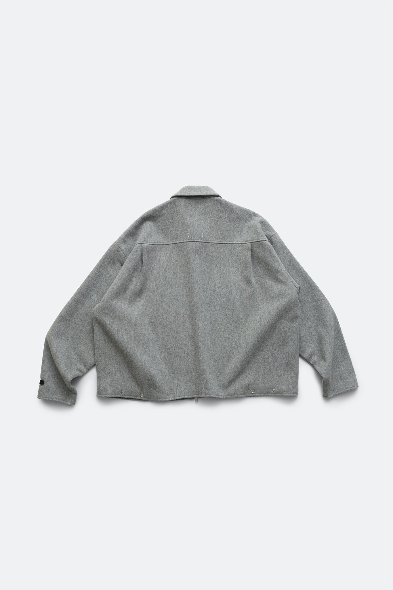 (empty) manual co. wool blend blouson jacket/ grey - GROGROCERY