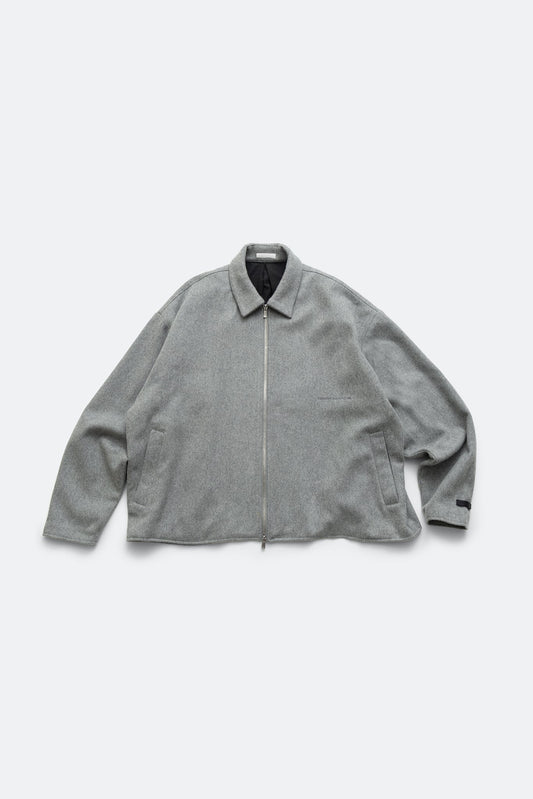 (empty) manual co. wool blend blouson jacket/ grey - GROGROCERY