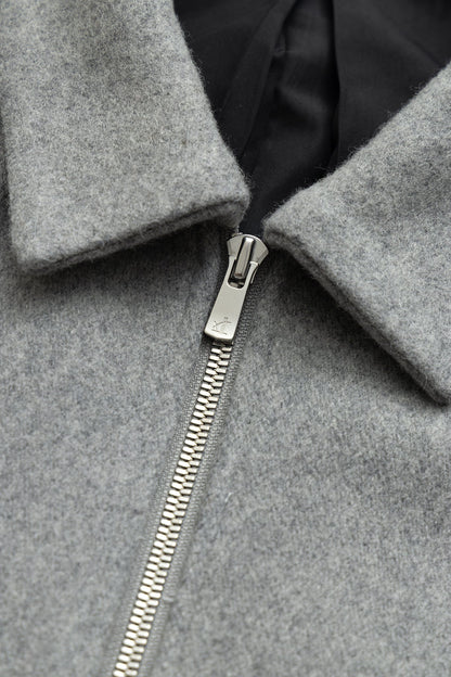 (empty) manual co. wool blend blouson jacket/ grey - GROGROCERY