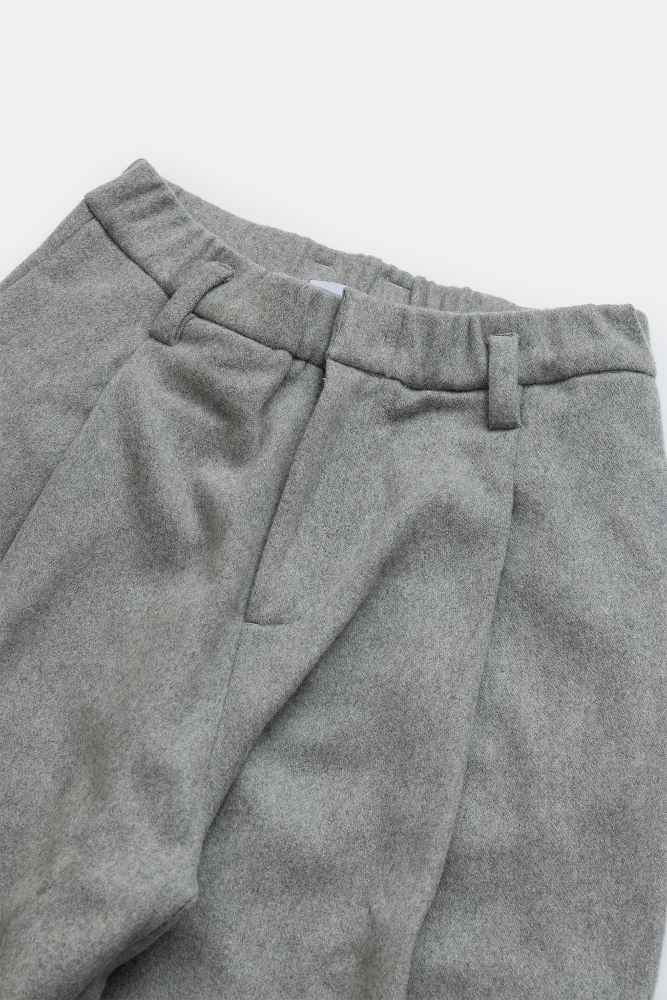 (empty) manual co. wool blend pleated pants/ grey - GROGROCERY