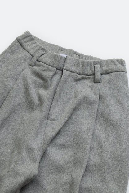(empty) manual co. wool blend pleated pants/ grey - GROGROCERY