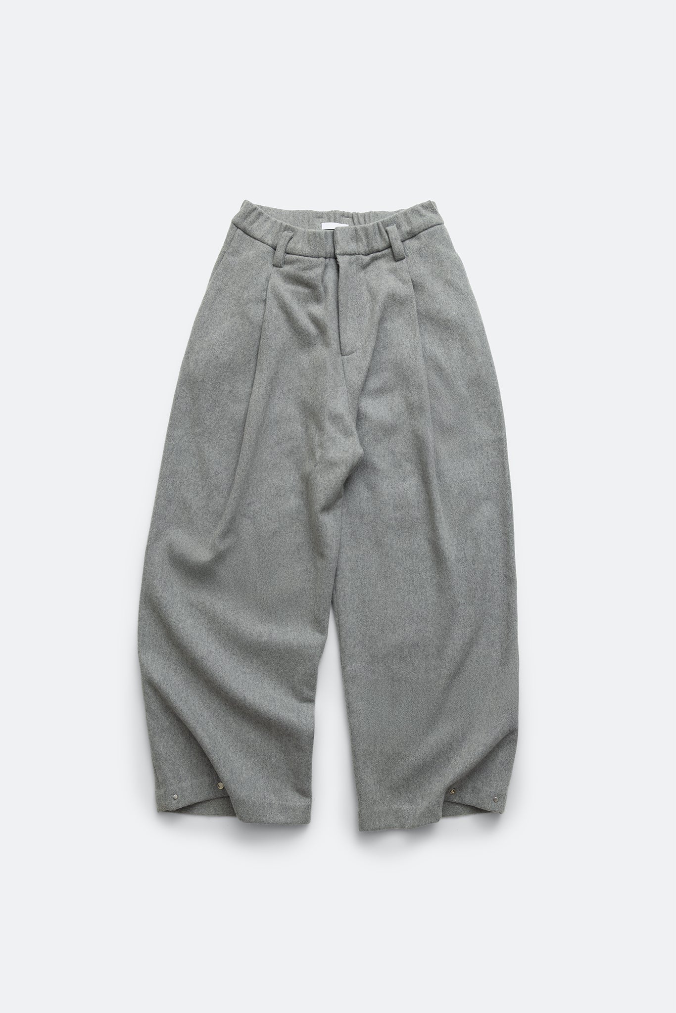 (empty) manual co. wool blend pleated pants/ grey - GROGROCERY