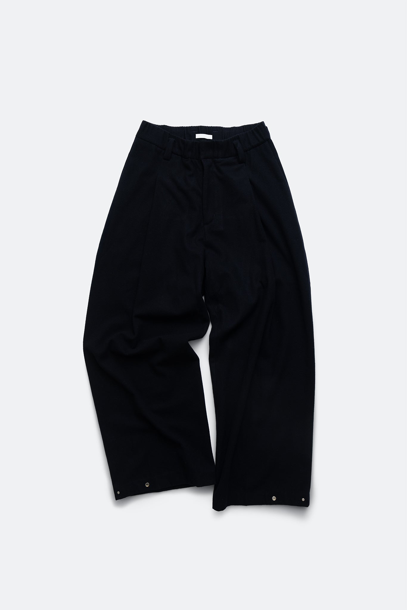 (empty) manual co. wool blend pleated pants/ indigo black - GROGROCERY