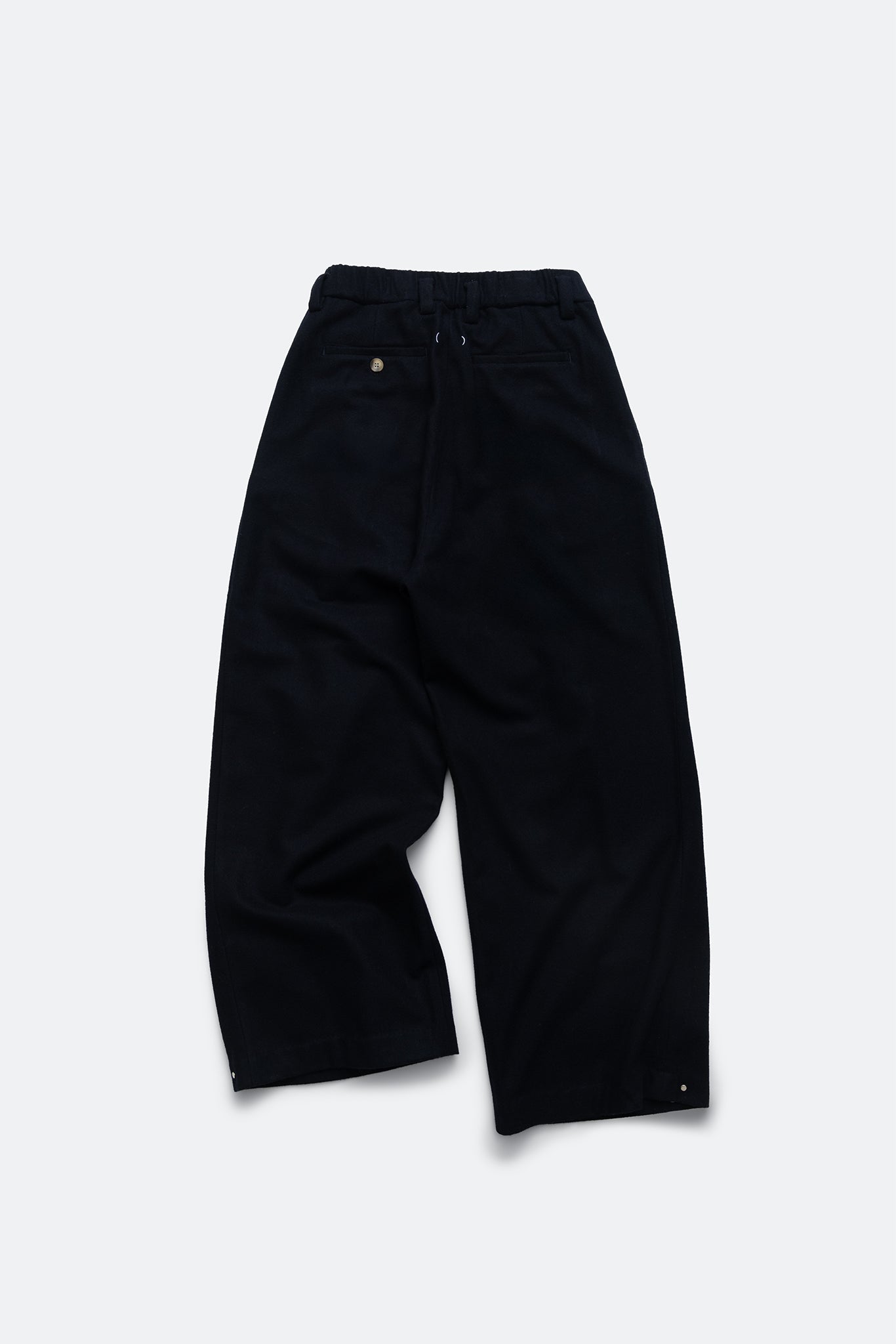 (empty) manual co. wool blend pleated pants/ indigo black - GROGROCERY