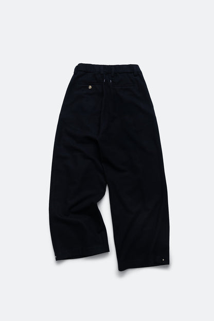 (empty) manual co. wool blend pleated pants/ indigo black - GROGROCERY