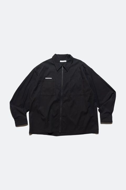 (empty) manual co. zip up shirt jacket/ black - GROGROCERY