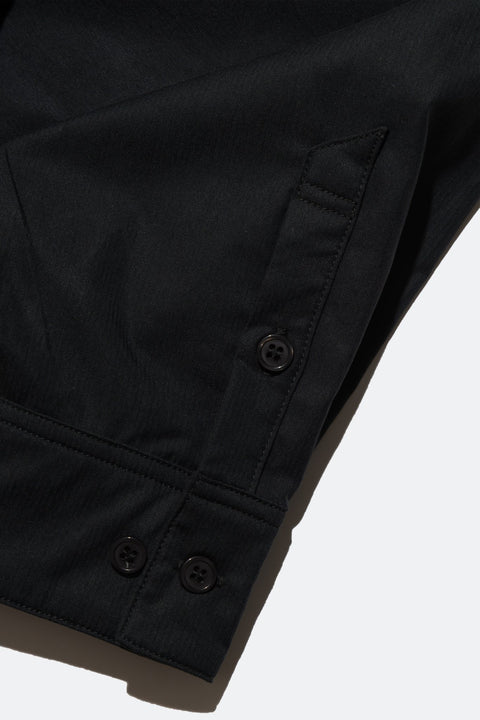 (empty) manual co. zip up shirt jacket/ black - GROGROCERY