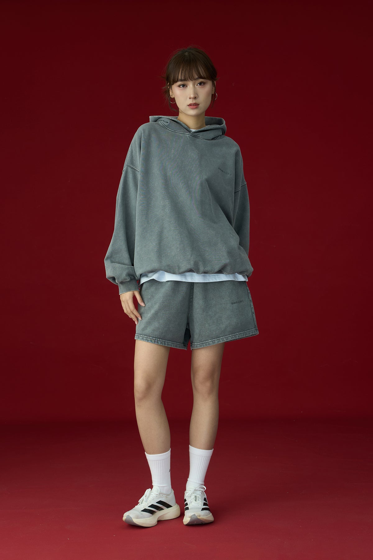 GROCERY BASIC WASHED HOODIE/ GREY