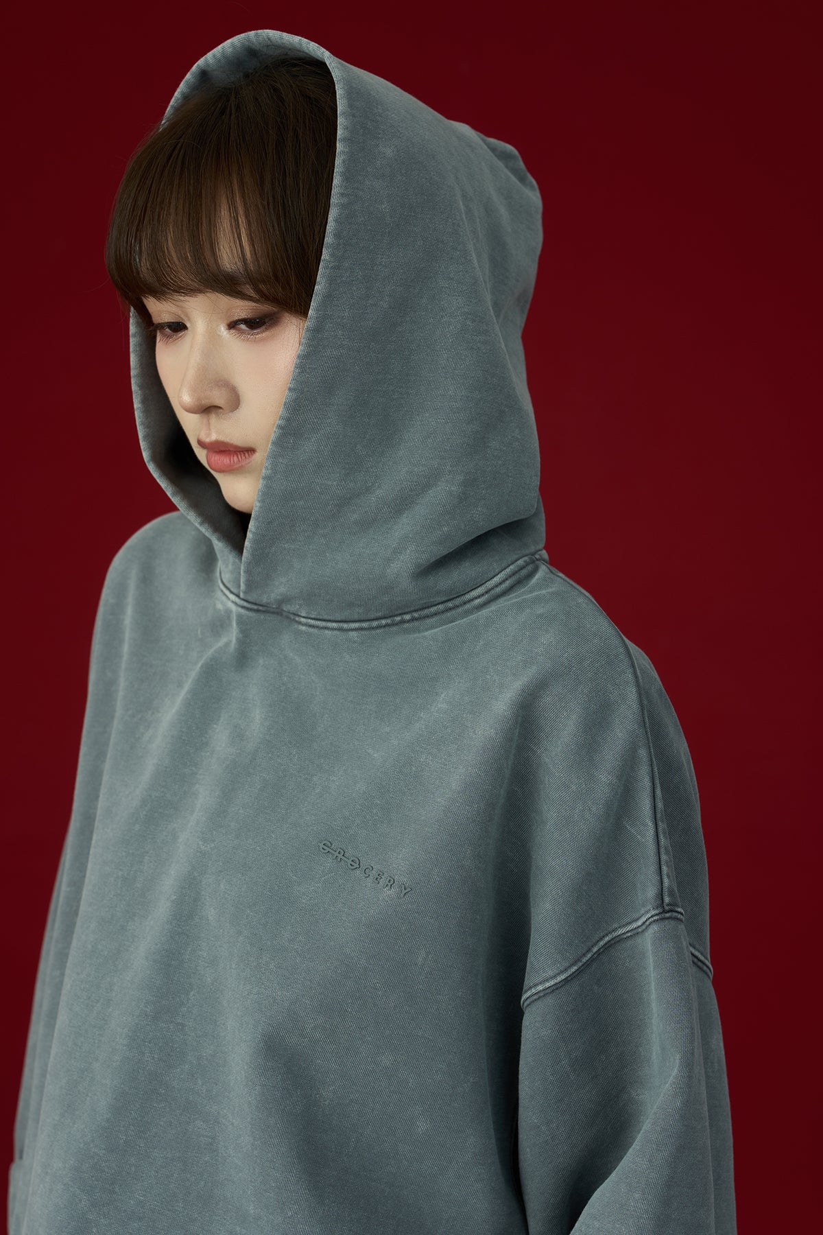 GROCERY BASIC WASHED HOODIE/ GREY