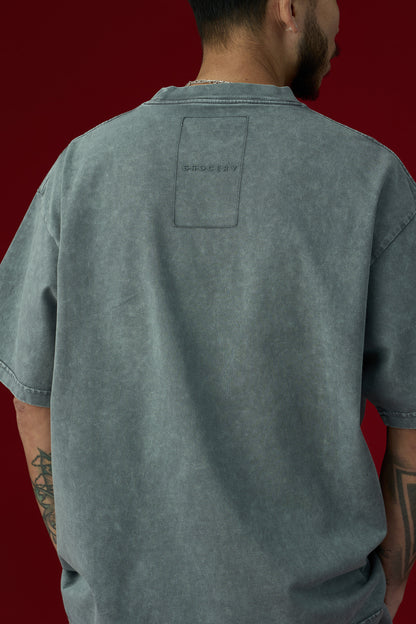 GROCERY BASIC WASHED BOXY TEE/ GREY