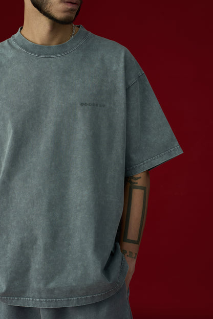 GROCERY BASIC WASHED BOXY TEE/ GREY