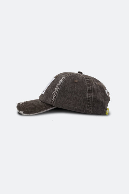 gro. by DM DISTRESSED LOGO CAP/ WASHED BROWN - GROGROCERY