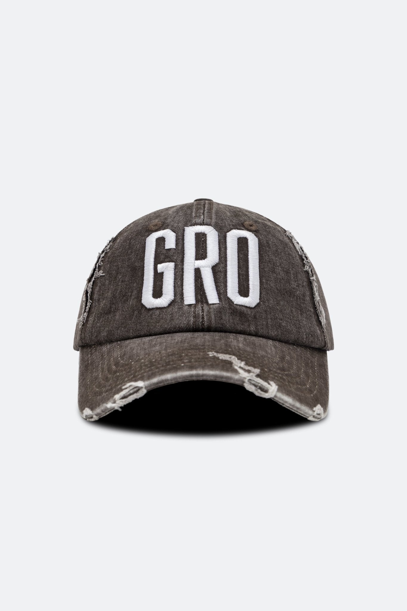 gro. by DM DISTRESSED LOGO CAP/ WASHED BROWN - GROGROCERY
