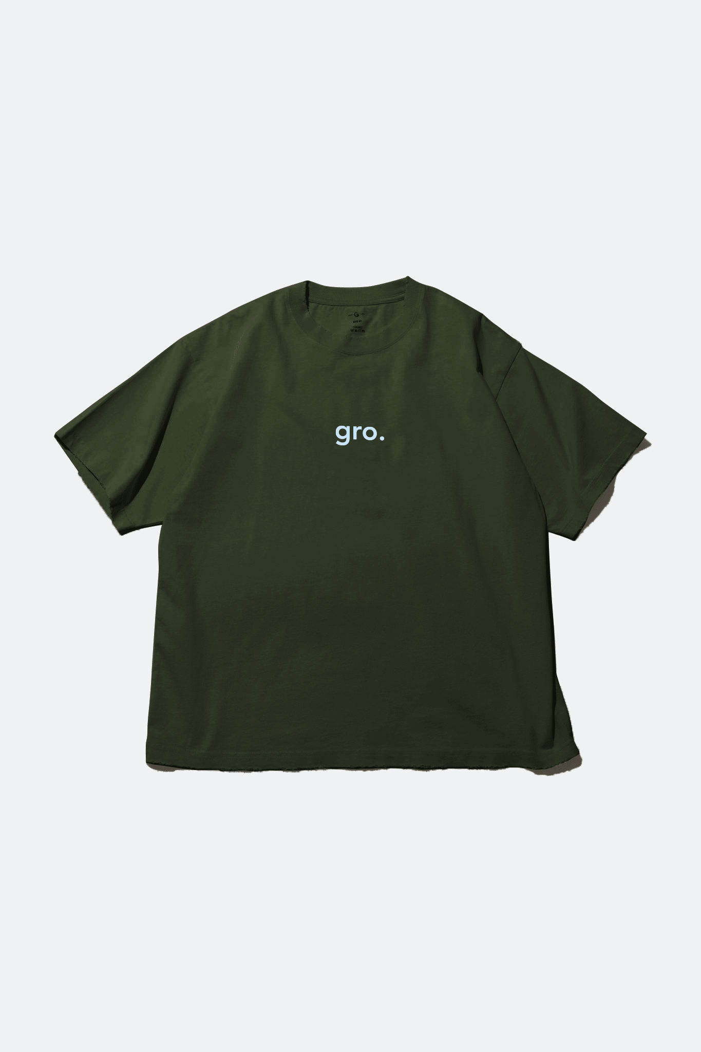 gro. by DM DISTRESSED LOGO TEE/ ARMY GREEN - GROGROCERY