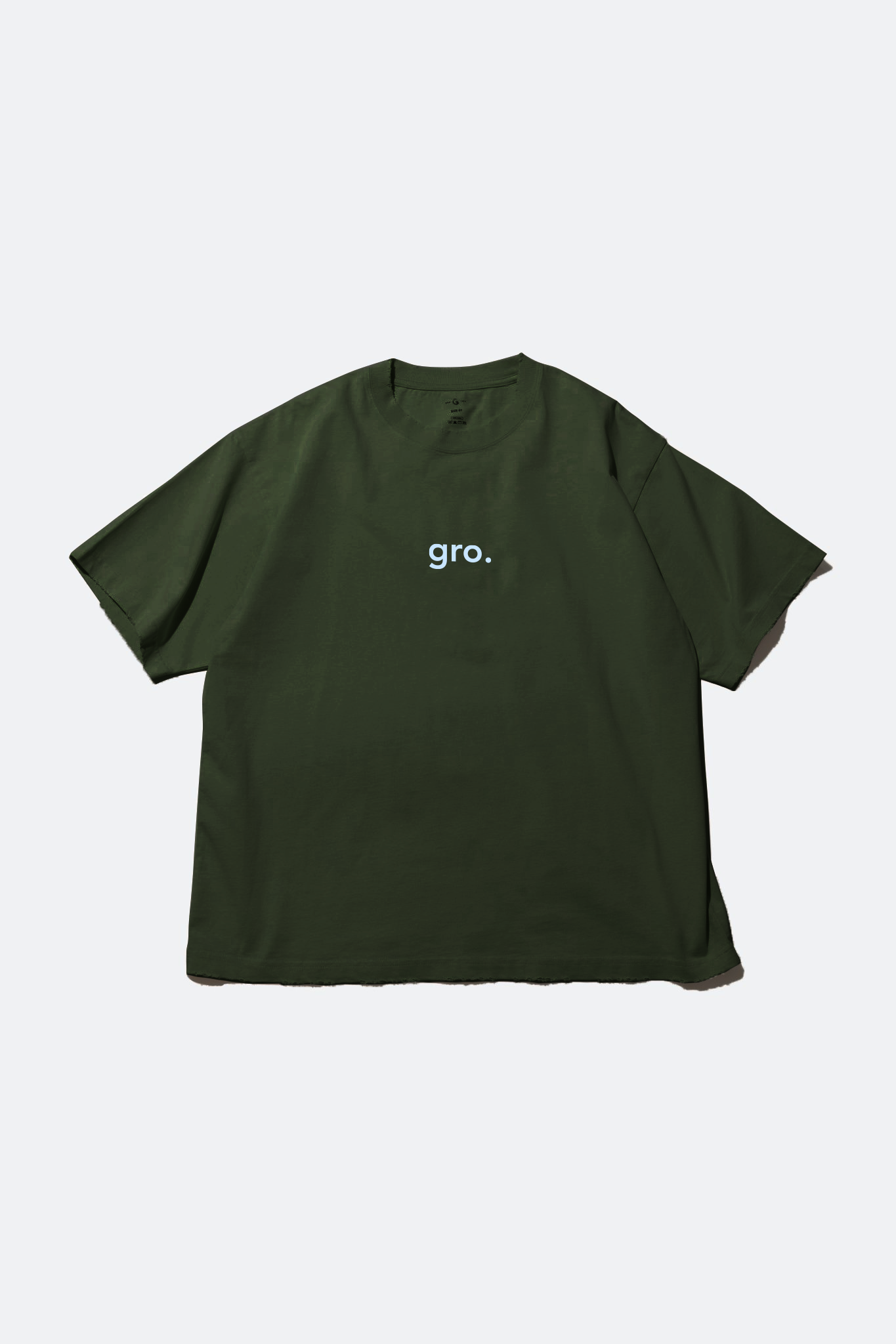 gro. by DM DISTRESSED LOGO TEE/ ARMY GREEN