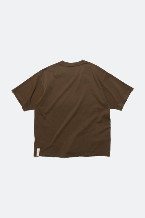 gro. By YH DISTRESSED LOGO TEE/ WALNUT BROWN - GROGROCERY