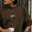 gro. By YH DISTRESSED LOGO TEE/ WALNUT BROWN - GROGROCERY