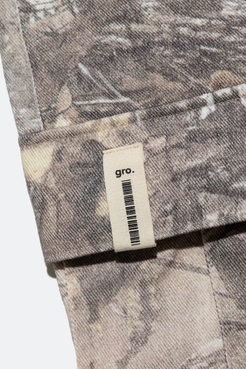 gro. By YH LIGHT WASHED WIDE LEG CARGO PANTS/ REAL TREE CAMO - GROGROCERY