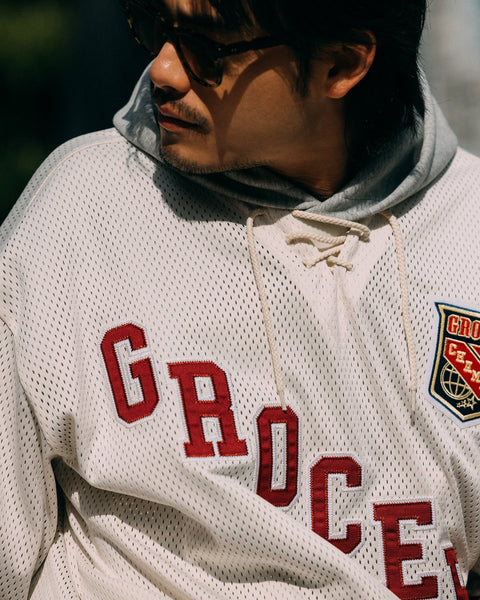 gro. By YH MESH HOCKEY JERSEY/ CREAM - GROGROCERY