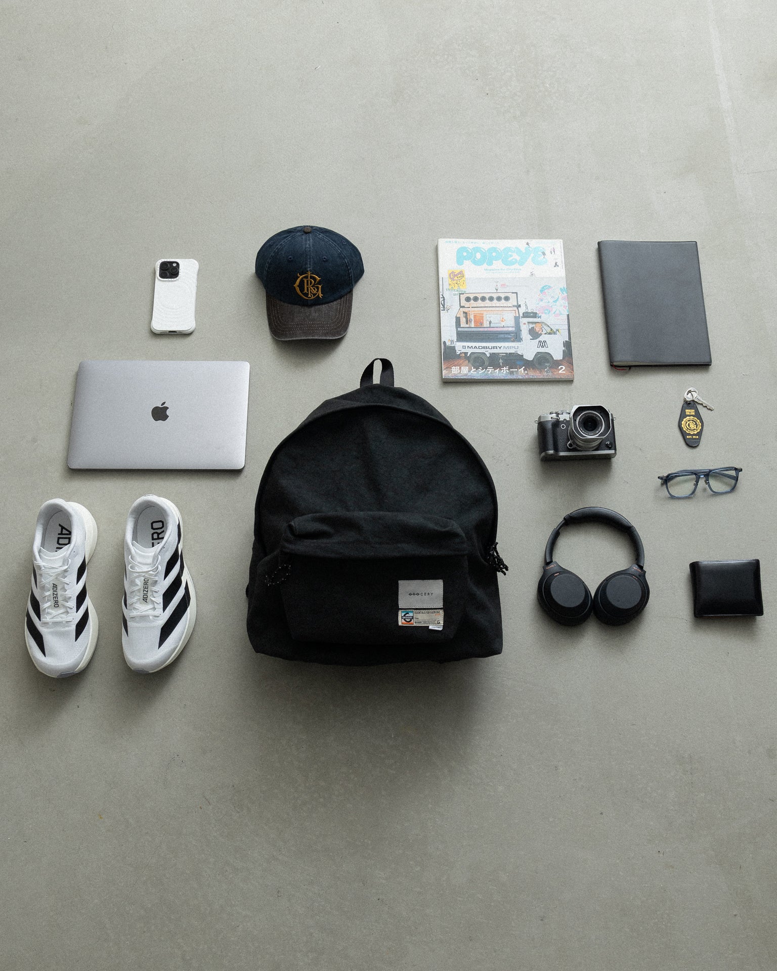 GROCERY 22L PATCH LOGO DAYPACK/ WASHED CHARCOAL - GROGROCERY