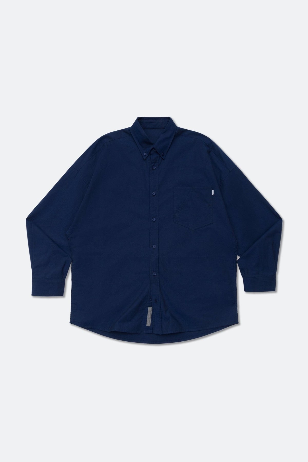 GROCERY ASYMMETRIC POCKET OXFORD SHIRT/ BLUE - GROGROCERY