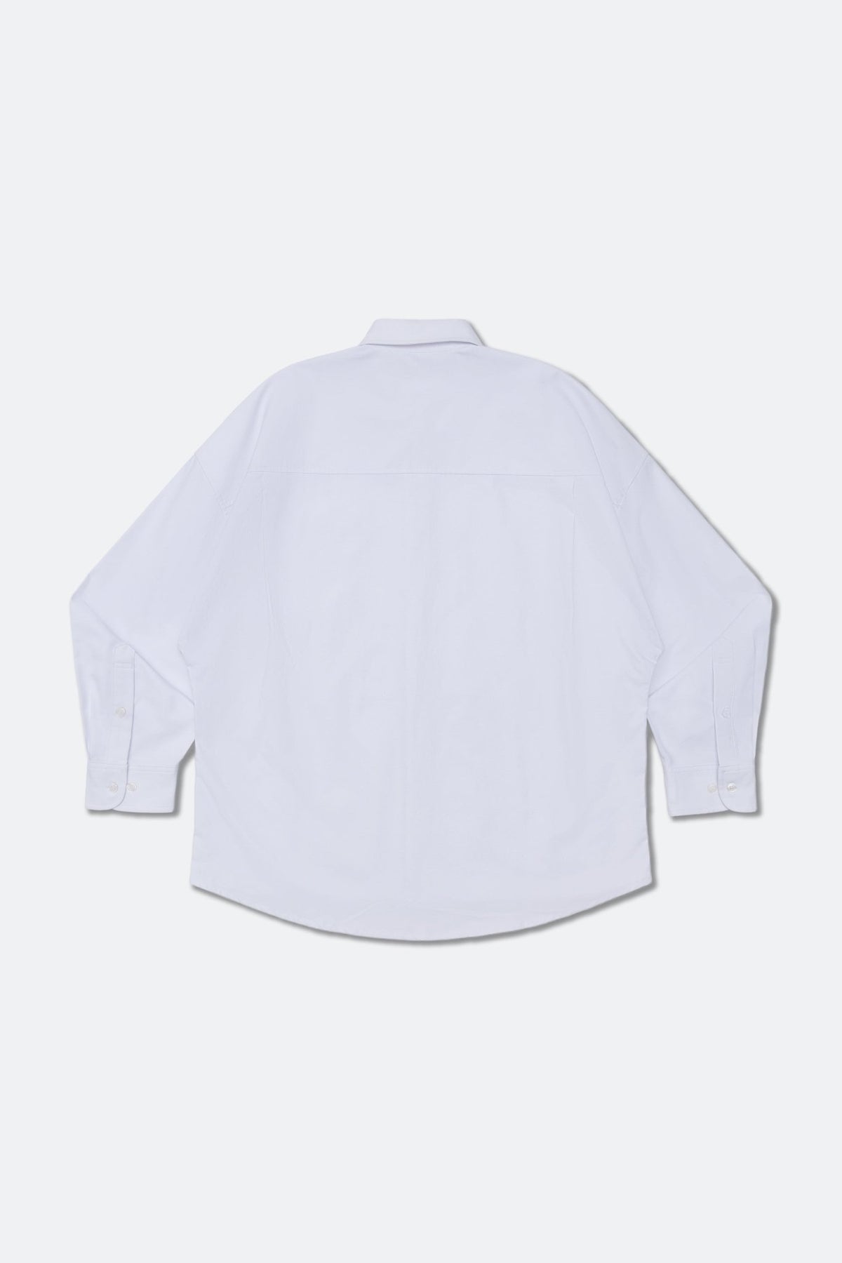 GROCERY ASYMMETRIC POCKET OXFORD SHIRT/ WHITE - GROGROCERY