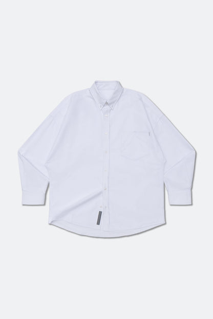 GROCERY ASYMMETRIC POCKET OXFORD SHIRT/ WHITE - GROGROCERY