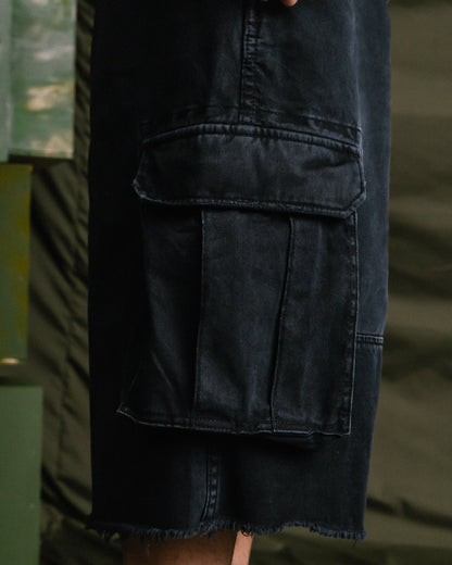 GROCERY BAGGY CARGO SHORTS/ BLACK - GROGROCERY