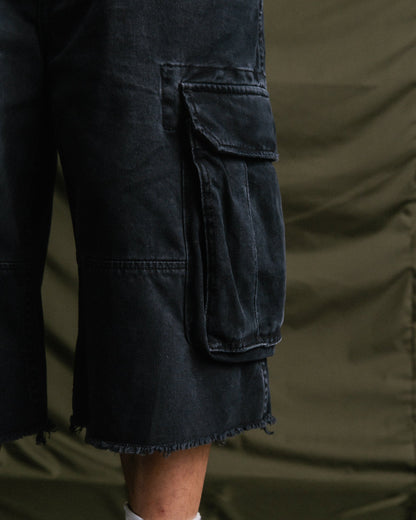 GROCERY BAGGY CARGO SHORTS/ BLACK - GROGROCERY