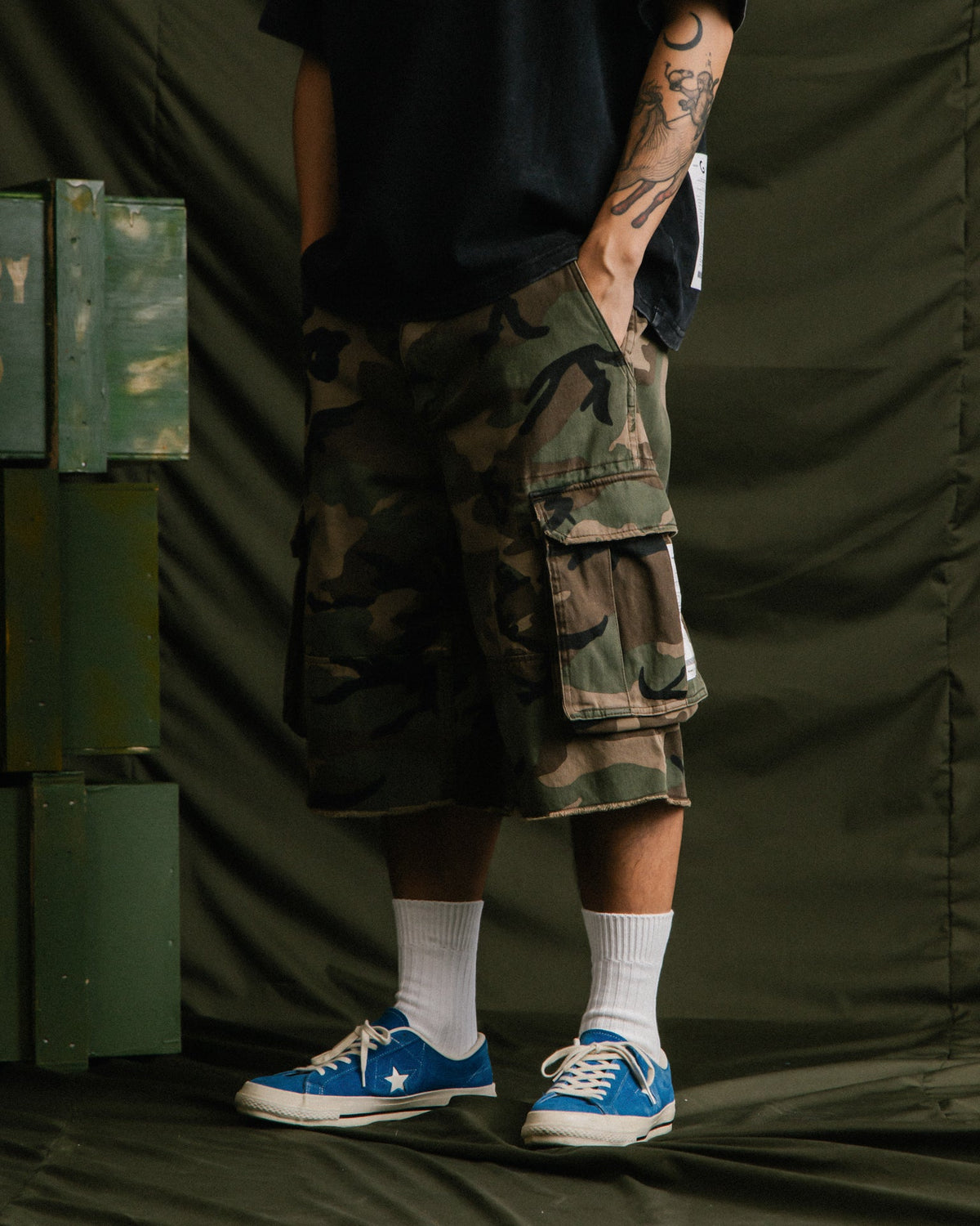 GROCERY BAGGY CARGO SHORTS/ CAMO - GROGROCERY