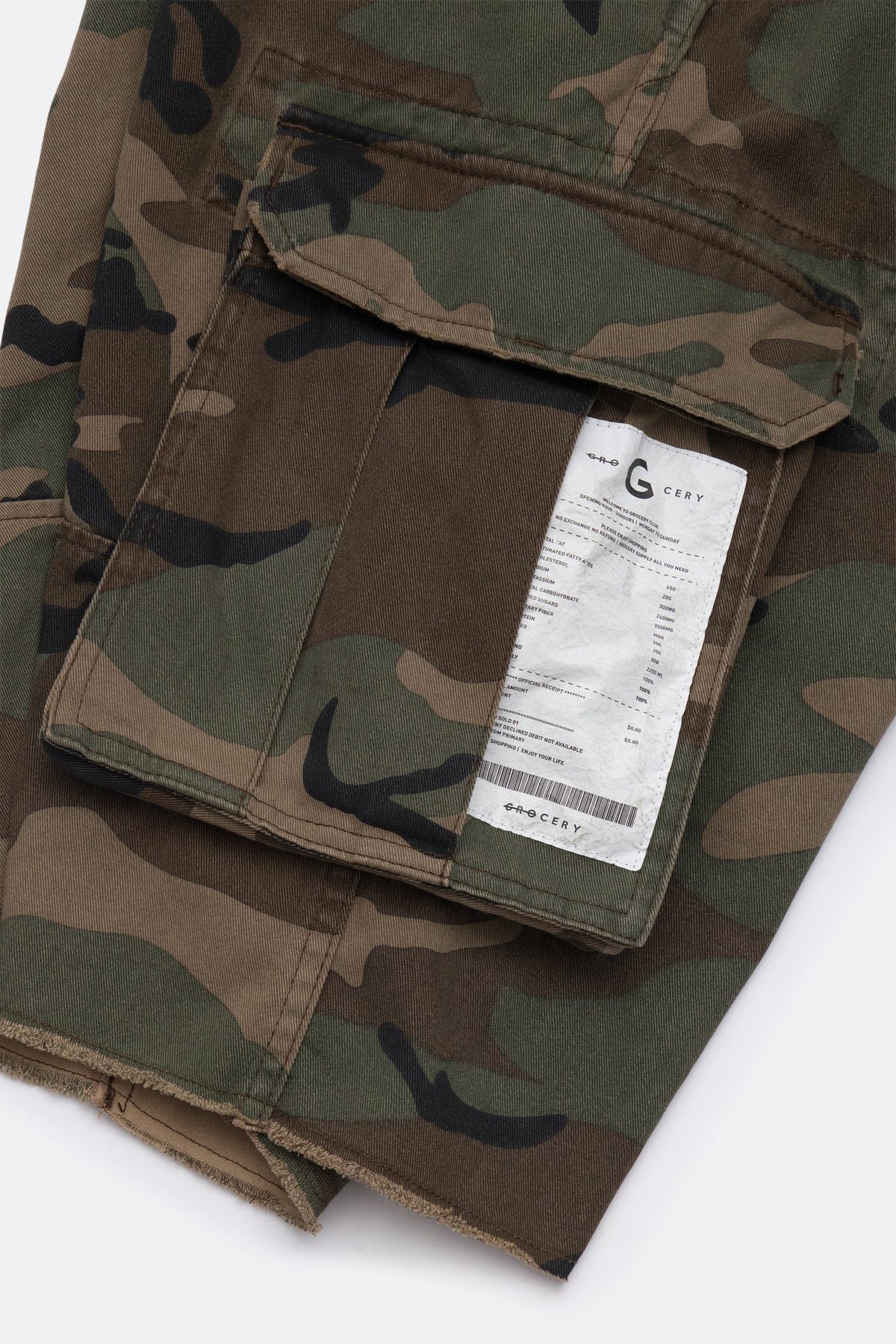 GROCERY BAGGY CARGO SHORTS/ CAMO - GROGROCERY